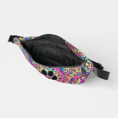 Tie Dye Rainbow Leopard Print Zwart Pauw Cool Tien Heuptasje (Open)