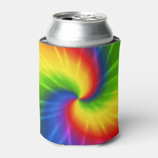 Tie Dye Rainbow Pattern Blikjeskoeler (Blikje Voorkant)