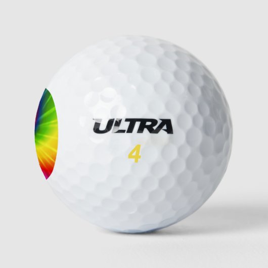 Tie Dye Rainbow Pattern Golfballen (Logo)