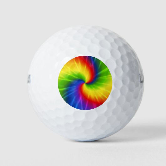 Tie Dye Rainbow Pattern Golfballen (Voorkant)