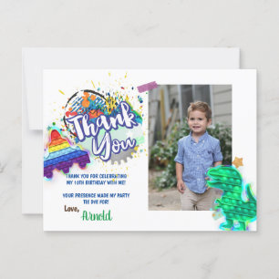 Tie Dye Rainbow Photo Carte de remerciements
