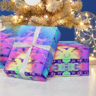 Tie Dye Rainbow Print Wrapping Papier