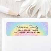 Tie Dye Rainbow Retourner les étiquettes d'adresse (En situation)