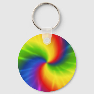 Tie Dye Regenboog Patroon Sleutelhanger