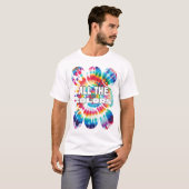 Tie-Dye Retro Funky Kleuren T-shirt (Voorkant volledig)