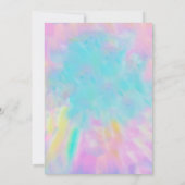Tie Dye Retro Jump en Play Birthday Invitation Kaart (Achterkant)