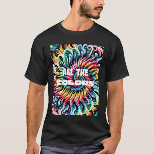 Tie-Dye Retro Wervelende Kleuren T-shirt