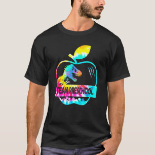 Tie Dye Rex Dinosaurus Terug naar school team Pres T-shirt
