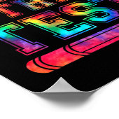 Tie Dye Rock testleraar student gelukkig Poster (Hoek)
