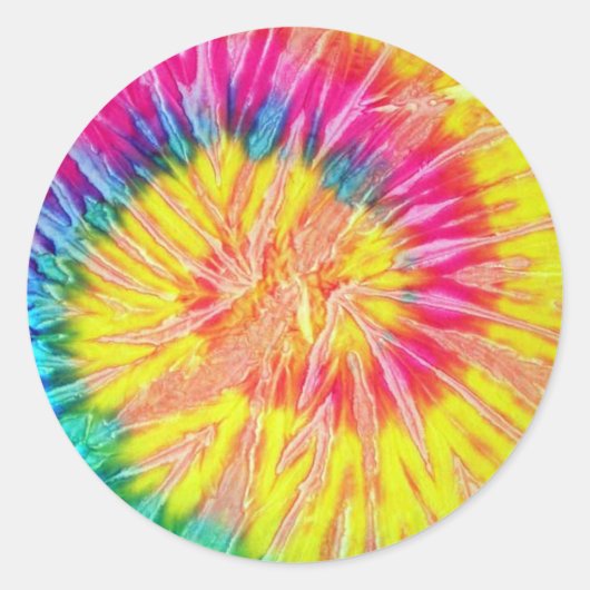 Tie Dye Ronde Stickers (Voorkant)