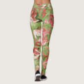Tie Dye Rood Groen Kerstmis Ontwerp Leggings (Achterkant)