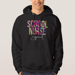 Tie Dye School Nurse Squad terug naar school Appre Hoodie
