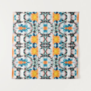 Tie Dye Seamless Pattern. Etnische Abstracte. Psyc Wandkleed