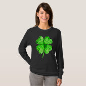 Tie Dye Shamrock Lucky Four Leaf C St Patrick's Da T-shirt (Voorkant volledig)