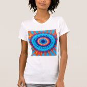 Tie Dye Sinaasappel & Blauw T-shirt (Voorkant)