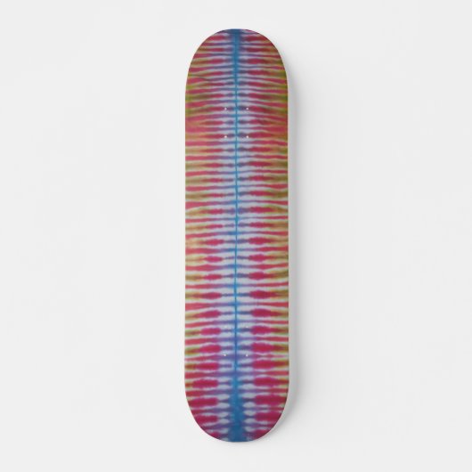 Tie Dye Skateboard - Blauwe Streep (Voorkant)