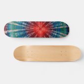Tie Dye Skateboard - Blue Tiger Stripe (Horz)