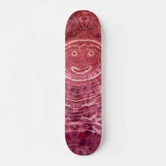 Tie Dye Skateboard - Purple Smiley Face (Devant)
