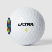 Tie Dye Skull Dead Zombie Undead Golf Balls Golfballen (Logo)