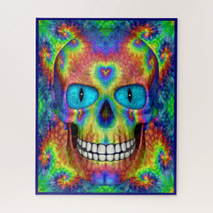 Tie Dye Skull Dead Zombie Undode Jigzaag Puzzle Legpuzzel