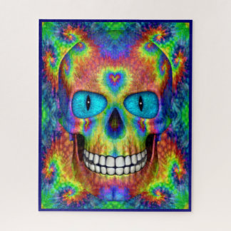Tie Dye Skull Dead Zombie Undode Jigzaag Puzzle Legpuzzel