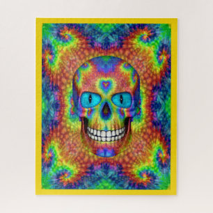 Tie Dye Skull Dead Zombie Undode Jigzaag Puzzle Legpuzzel