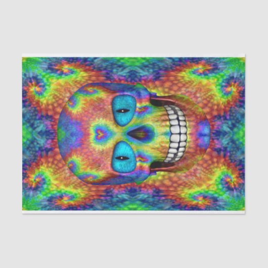 Tie Dye Skull Dead Zombie Undode Weefpapier Tissuepapier (Voorkant)