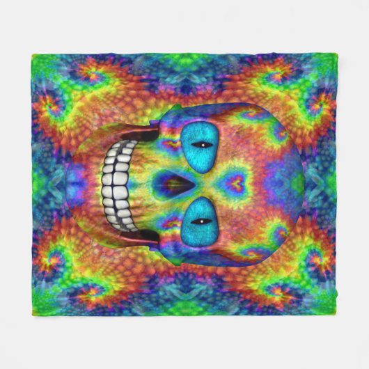 Tie Dye Sky Custom Fleece Blanket 3 maten (Voorkant (Horizontaal))