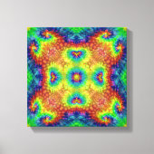 Tie Dye Sky  Fractal Kaleidoscope Canvas Afdruk (Voorkant)