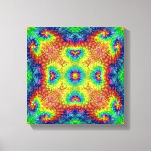 Tie Dye Sky  Fractal Kaleidoscope Canvas Afdruk (Voorkant)