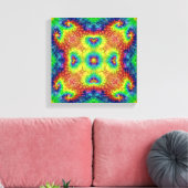 Tie Dye Sky  Fractal Kaleidoscope Canvas Afdruk (Insitu (Woonkamer))