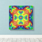 Tie Dye Sky  Fractal Kaleidoscope Canvas Afdruk (Insitu (Houten vloer))