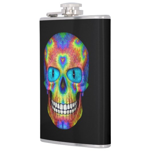 Tie Dye Sky  Fractal Kaleidoscope Heupfles (Links)