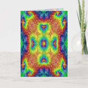 Tie Dye Sky  Fractal Kaleidoscope Kaart