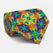 Tie Dye Sky Fractal Kaleidoscope Stropdas (Opgerold)