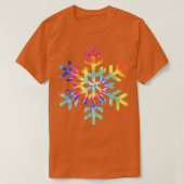 Tie Dye Snowflake Winter Kerstmis 919 T-shirt (Design voorkant)