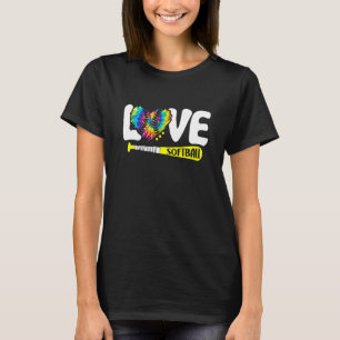 Tie Dye Softball Graphic Love Gezegde Tekst voor S T-shirt