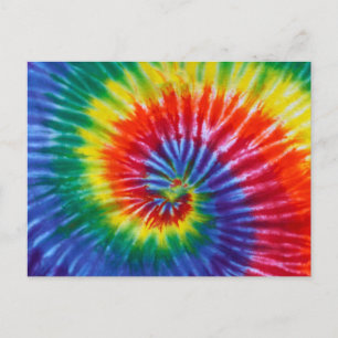 Tie-Dye spiraalwerveling - Regenboog Briefkaart