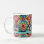 Tie Dye Spiral in Magenta Print 11 oz Koffie Mok (Links)