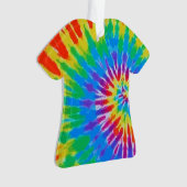 Tie Dye Spiral Rainbow Ornament (voorkant)