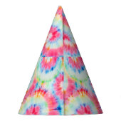 Tie Dye Spiral, waterverf kunst. Feesthoedjes (Achterkant)