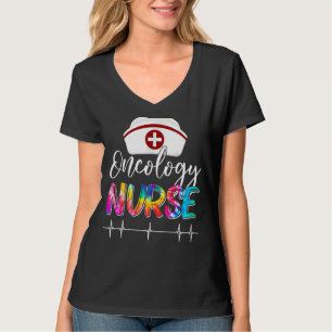 Tie Dye Stethoscoop Oncologie Verpleegdags Scr. T-shirt