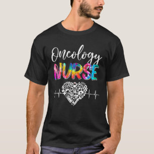 Tie Dye Stethoscoop Oncologie Verpleegdags Scr. T-shirt