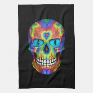 Tie Dye Sugar Skull Undode Zombie Theedoek