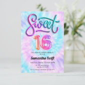 Tie Dye Sweet sixteen invitations (Debout devant)