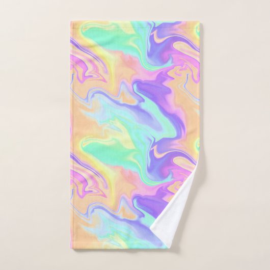 Tie Dye Swirl Marble Retro Groovy Bad Handdoek (Handdoek)