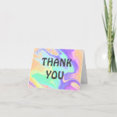 Tie Dye Swirl Marble Retro Groovy Bedankkaart (Voorkant)