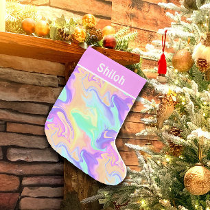 Tie Dye Swirl Marble Retro Groovy Kleine Kerstsok