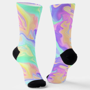 Tie Dye Swirl Marble Retro Groovy Sokken