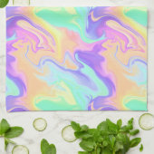 Tie Dye Swirl Marble Retro Groovy Theedoek (Gevouwen)